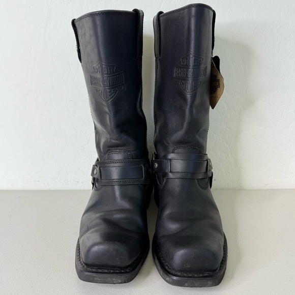 Harley Davidson Westmore Black Leather Harness Motorcycle Boots D93315 Men 10.5M main image 7